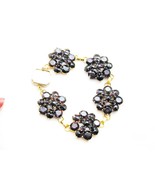 Vintage Bohemian Garnet 5 Cluster Panel Link Bracelet 7 3/8&quot; - $4,283.89 MXN