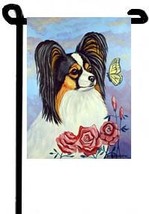 Papillon (Curious Visitor) - 11"x15" 2-Sided Garden Banner - $18.00