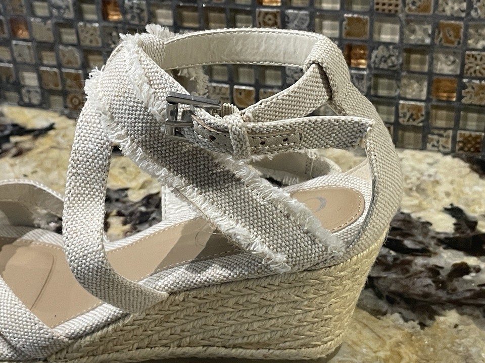 NWT Chap's Women's Sandals Wedge Sadria Washed Canvas size 7 Item image 10