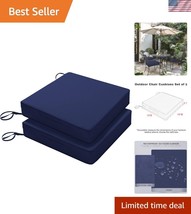 Durable Blue Patio Chair Cushions - 19&#39;&#39; Square, 3-Year Fade Resistance ... - $57.00
