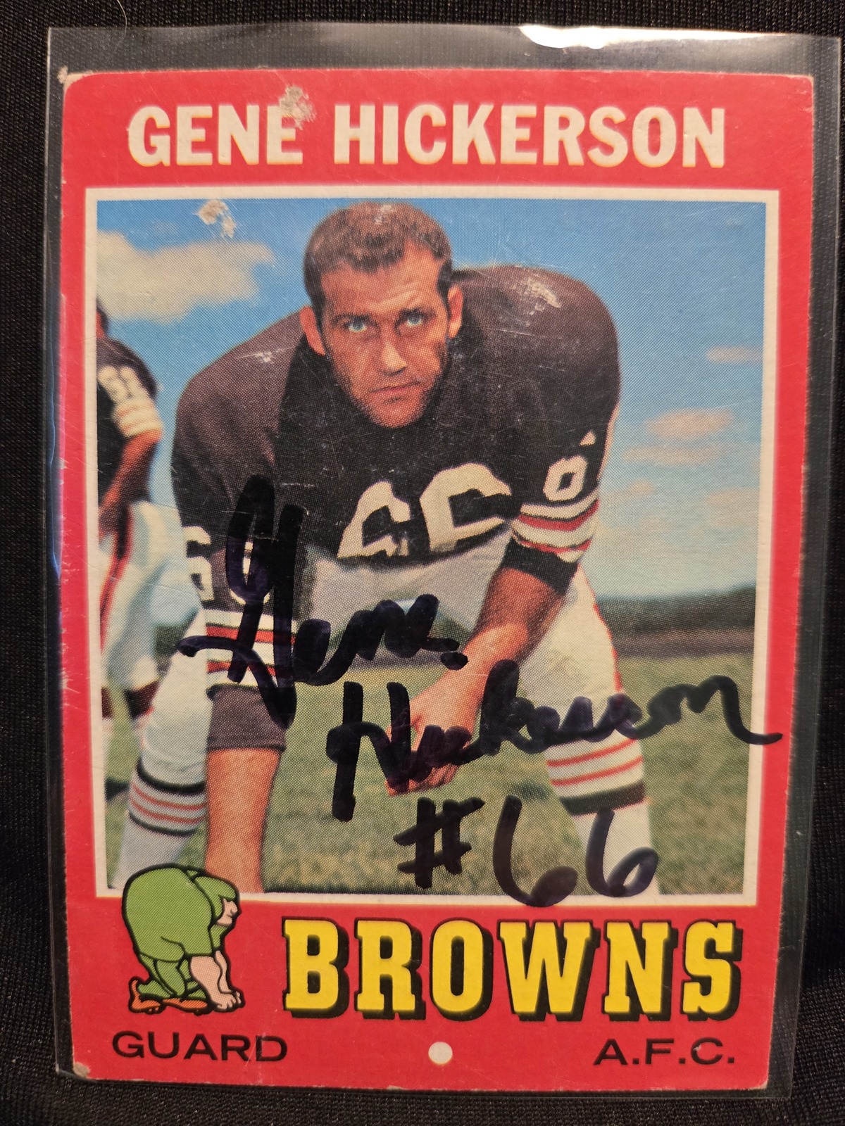 Gene Hickerson Authentic Hand Signed Football Card Autographed Cleveland... - $29.00