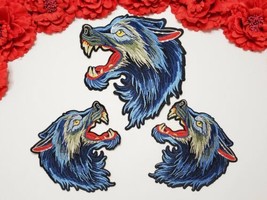 3pc/set, Large Wolf patch, Fashion Animal patches, Iron on - £10.08 GBP
