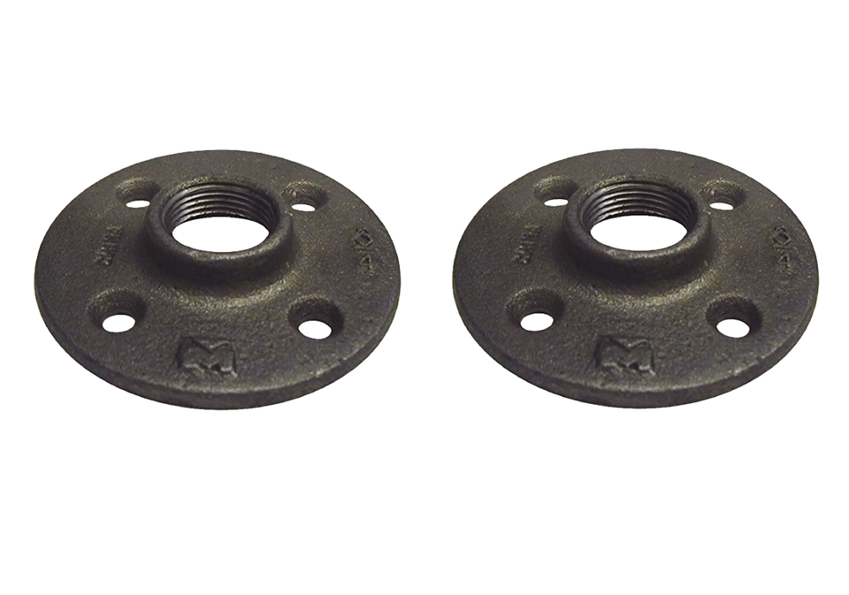 B &amp; K  521-602HC 3/8&#39;&#39; in. FPT Malleable Iron Floor Flange, Black  (2-Pack) - $15.82