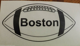 Vinyl Football with Name - Vinyl Sticker - 7 x 4 inches - $3.91