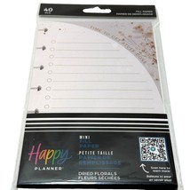 The Happy Planner Mini Paper Refill Dried Florals Time to Get Stuff Done 40 pcs - £9.32 GBP