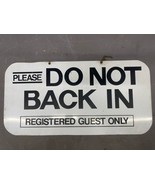 Vintage Registered Guest Do Not Back In No Parking Only Metal Sign Reser... - €96,36 EUR