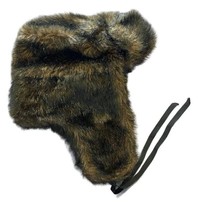 Divided by H&M Adult S/54 Ushanka Hat Faux Fur Winter Trapper Cap Ski Winter - $44.87