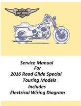 2016 Harley Davidson Road Glide Special Touring Models Service Manual  - £20.42 GBP