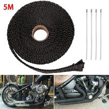 5m Black Roll Fiberglass Exhaust Manifold Headers Pipe Heat Wrap Tape Gl... - £9.58 GBP