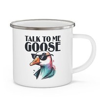 top gun talk to me goose gift coffee Enamel Camping Mug - £19.91 GBP
