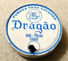 DRAGÃO ✱ RARE Vintage Shoe Polish Cirage Grease Tin Can Portugal 70´s EMPTY - £11.09 GBP