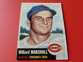 1953  TOPPS    WILLARD  MARSHALL   #  95    CINCINNATI  REDS    BASEBALL... - £27.64 GBP