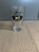 Lakefront Brewery Pint Beer Glass Black Logo One more! Then we Go. Milwa... - $14.00
