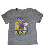 Paw Patrol Be Brave 2T Gray T-Shirt Toddler Short Sleeve Shirt - £4.00 GBP