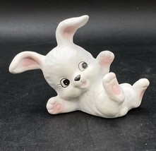 Homco White Bunny Rabbit Easter Figurine Playful Bunny 1458 - $9.89