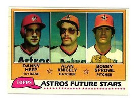 1981 Topps #82 Astros Future Stars - Heep / Knicely / Sprowl RC Houston Astros - £2.39 GBP