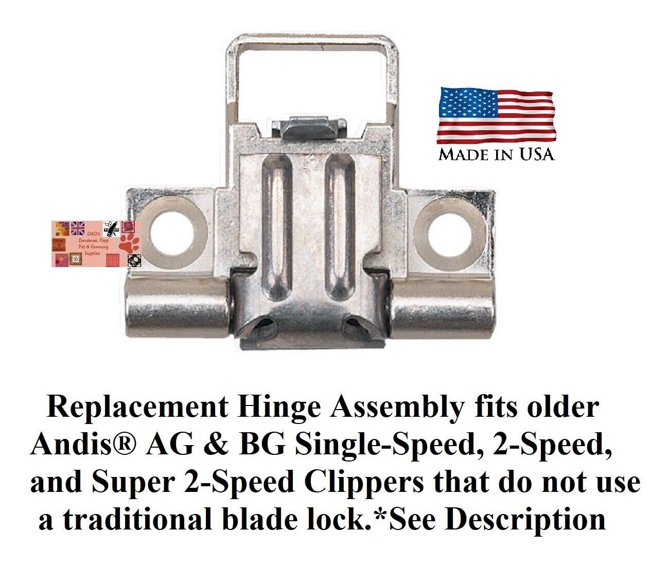 Andis Replacement BLADE HINGE For AG & BG 1-Speed,2-Speed&Super 2-Speed Clippers - £20.02 GBP