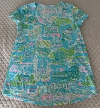 LILLY PULITZER Etta 100% Cotton Tee Lilly Loves Philadelphia Short Sleev... - $27.98