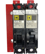 Lot of 2 Square D FAL12100 100A 120VAC 125VDC Single Pole Circuit Breake... - $257.78 CAD