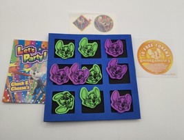 Chuck E Cheese Foam Tic Tac Toe Game Board RARE + Stickers - £5.86 GBP