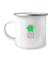 12 oz Camper Mug Coffee Funny Flamingo Pineapple  - £15.99 GBP