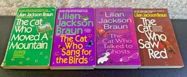 Lot of 4 Lillian Jackson Braun Paperback Books, The Cat Who Moved a Mountain... - £11.35 GBP