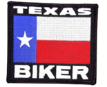 Texas Biker - State Flag Iron On Sew On Embroidered Patch 3 1/2&quot;x 3 1/8&quot; - $4.99
