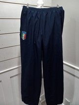Puma Italia Men Blue Swooshi Athletic Pants Size Medium - £12.57 GBP