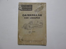 Caterpillar 630 Raschietto Operazione E Cura Instructions 60F1-UP Usato OEM - $10.51