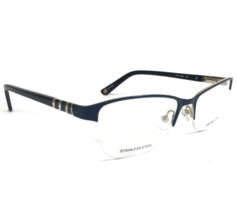 Liz Claiborne Eyeglasses Frames L615 0DA4 Black Blue Silver Cat Eye 53-17-135 - £14.52 GBP