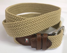 Tommy Hilfiger Braided 40/42 XL Mens Tan and Leather Fashion Belt - £12.88 GBP