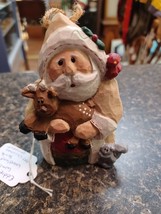 Eddie Walker 1997 Woodland Santa w/ Deer &amp; Squirrel 4" - $14.84