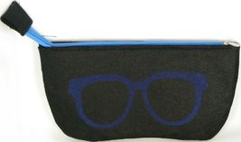 NEW Soft Strong Felt BLACK /BLUE Case with Zipper for all Sunglasses /Ey... - $5.94
