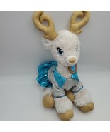 Build A Bear Glisten Reindeer Plush  White gold Glitter Blue  Stuffed BA... - $21.61