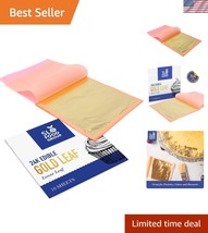 Versatile 24 Karat Gold Leaf Sheets - 10 Loose Sheets for Culinary Excel... - $61.00