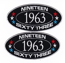 1963 SEW/IRON ON PATCH EMBROIDERED BADGE EMBLEM BIRTHDAY GRADUATION SCHO... - £9.80 GBP