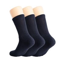 AWS/American Made 3 Pairs Navy Athletic Crew Socks for Women (Shoe Size 9 to 11) - £7.71 GBP