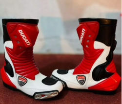 Racing Ducati Corse Cowhide Motorbike Leather boots Ce Approved  - $150.00