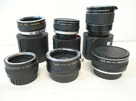 2X Tele-Converters Lenses Lot of 6 Dejur. Osawa, Sears for Pentax Cameras - £18.96 GBP