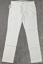 Peter Millar Pants Men&#39;s 36x34 Ivory White Ultimate Sateen Five-Pocket G... - $79.19