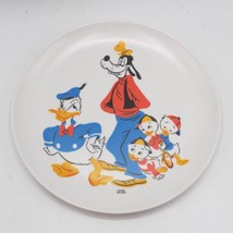 Walt Disney Productions Goofy Donald Duck 7.25&quot; Plate Melamine Plastic - £11.67 GBP