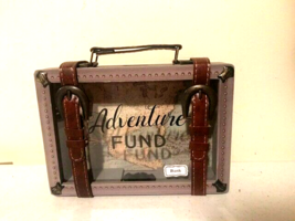 Adventure travel Fund Bank in rustic wood - $28.00