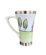 Pearl Insulated Tall Ceramic Coffee Mug Farm Scene Barn Silo Metal Rim L... - €8,87 EUR