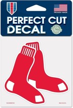 MLB Boston Red Sox 2 Sock Logo on 4&quot;x4&quot; Ultra Perfect Cut Decal Single W... - $11.99