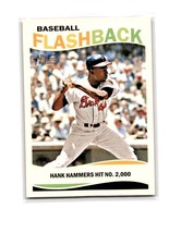 2013 Topps Heritage Hank Aaron Milwaukee Braves #BF-HA Baseball Flashback - £1.55 GBP