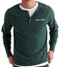 Lucky Brand Men&#39;s Stay Gold Snow Heather Henley, Green, XXL 3497-6 - $27.76