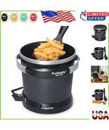 Space-Saving Electric Deep Fryer with PFAS-Free Ceramic - FryDaddy Black - $108.70 CAD