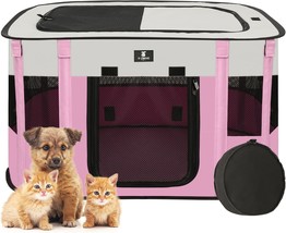 Dog Playpen, Portable Pet Play Pen For Cat, Foldable Exercise Play Tent Kennel C - $42.99