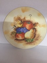 Enesco Signed Hand Painted E2372 Japan Vintage Fruit Collector Plate Sig... - $16.96
