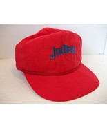 Vintage Jim Beam Bourbon Whiskey Hat Light Red Snapback Rope Baseball Cap - £23.85 GBP